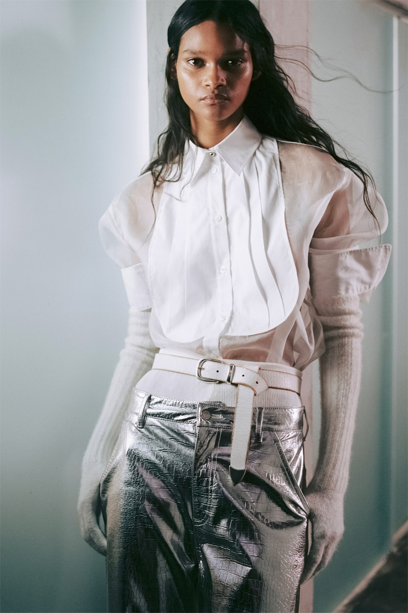 PLEATED TUX SHIRT