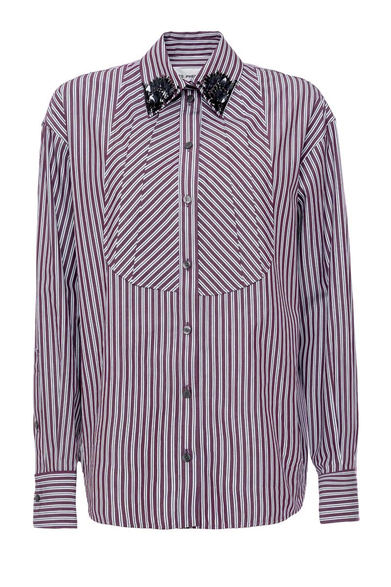 PLEATED TUX SHIRT