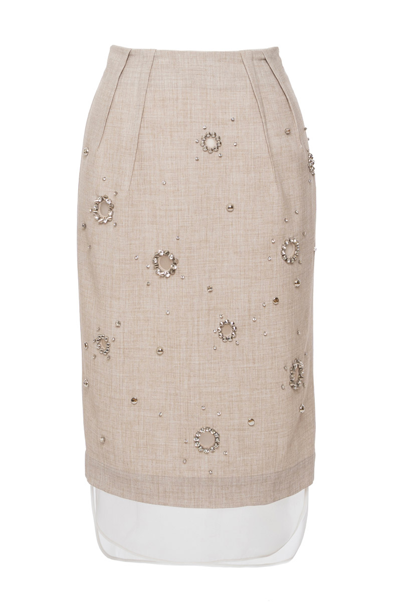 LAYERED PENCIL SKIRT