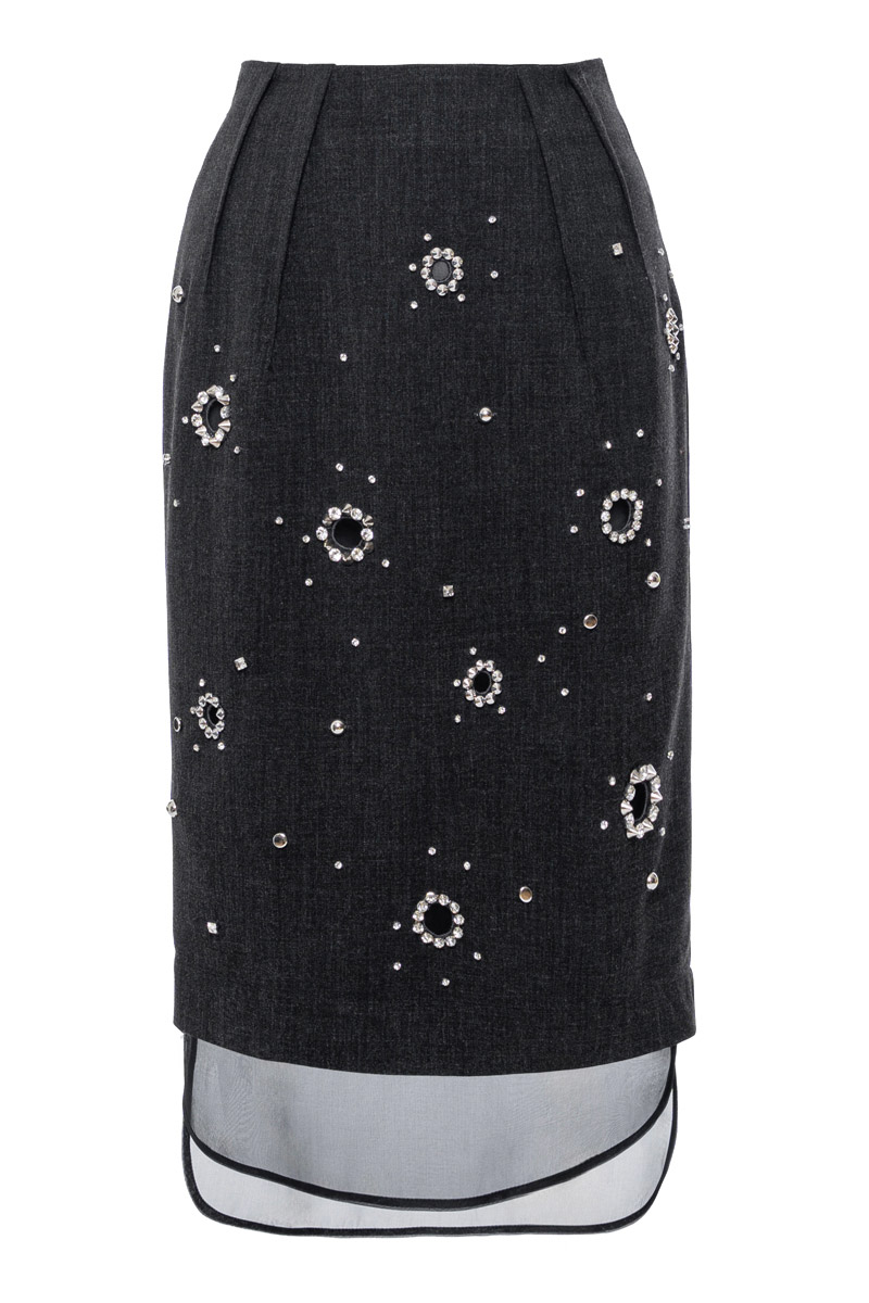 LAYERED PENCIL SKIRT
